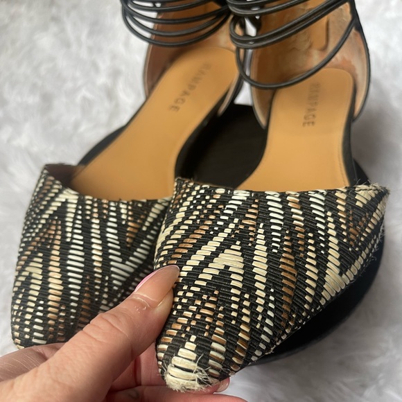 Rampage - Aztec Print Elastic Ankle Flats - Picture 10 of 11